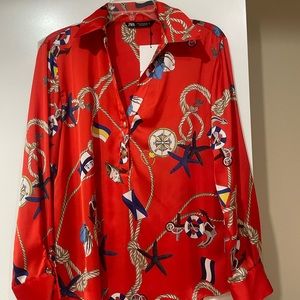 Zara Nautical style blouse